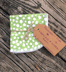 roundies reusable cloth wipes reusable baby wipes flannel eco friendly flannel cotton cloth wipes cloth napkins bathroom bath towels baby wipes anne riggs design anne riggs These wipes are the perfect size for just about everything: Great for fast clean ups and little messes. Keep a stack handy in the kitchen for wiping little faces and hands after meals. Pack in lunch and snack bags for a cloth alternative to paper napkins
