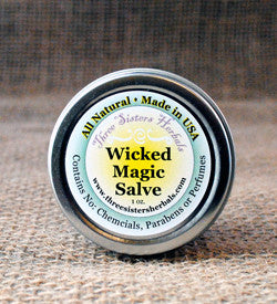 three sisters herbals organic skin care handcrafted wicked magic salve wicked magic salve tea tree oil skin care rashes rash treatment organic magic salve horses hooves hooved animals hoof farm animals dry skin dogs dog cream cracked heels chickens cats antifungal animals animal care kit all natural dog gifts all natural abscesses. The best all-natural herbal salve.